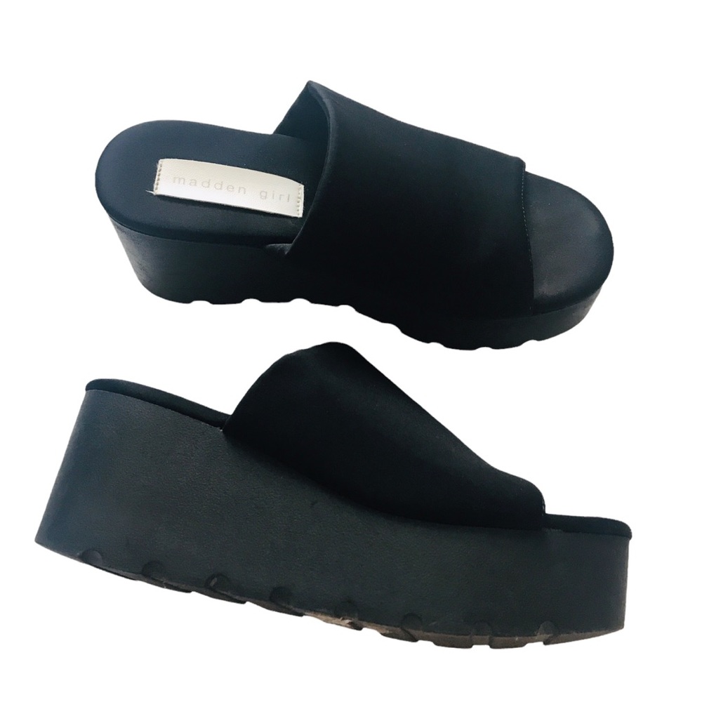 Madden Girl Shelbie black sandals platform size 7.5